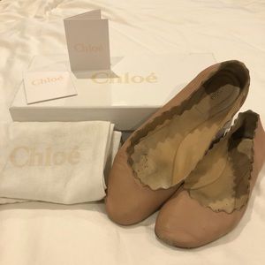 Authentic Chloe Lauren leather ballerina flats